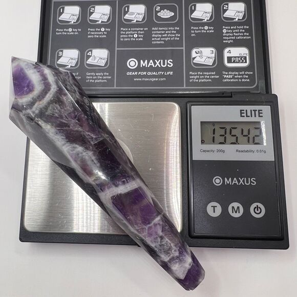 Dream Amethyst Crystal Meditation Scepter Wand - Picture 12 of 13